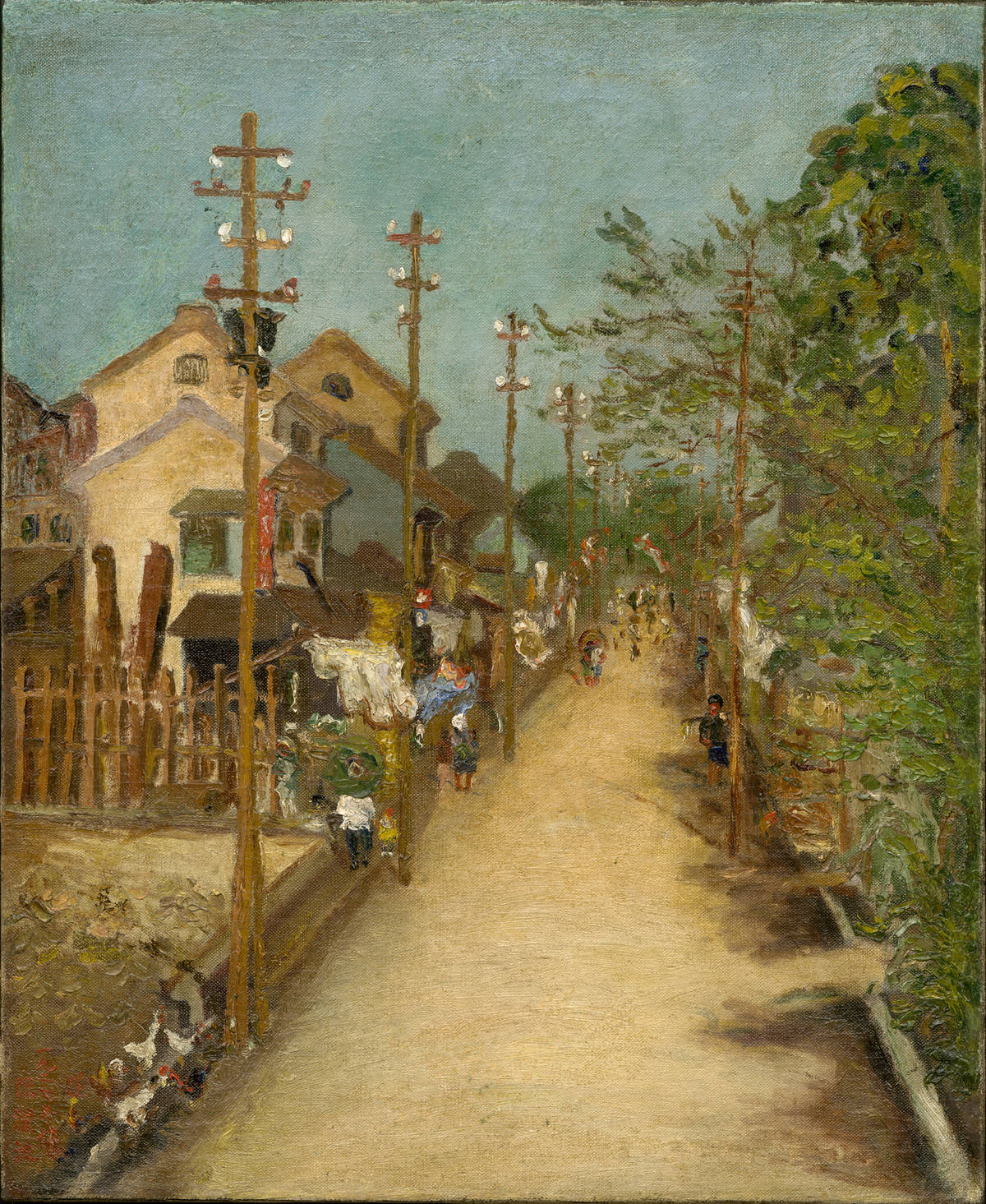 陳澄波  《嘉義街外（二）》  1927年  畫布油彩  65×53.4cm  私人收藏  財團法人陳澄波文化基金會圖版提供