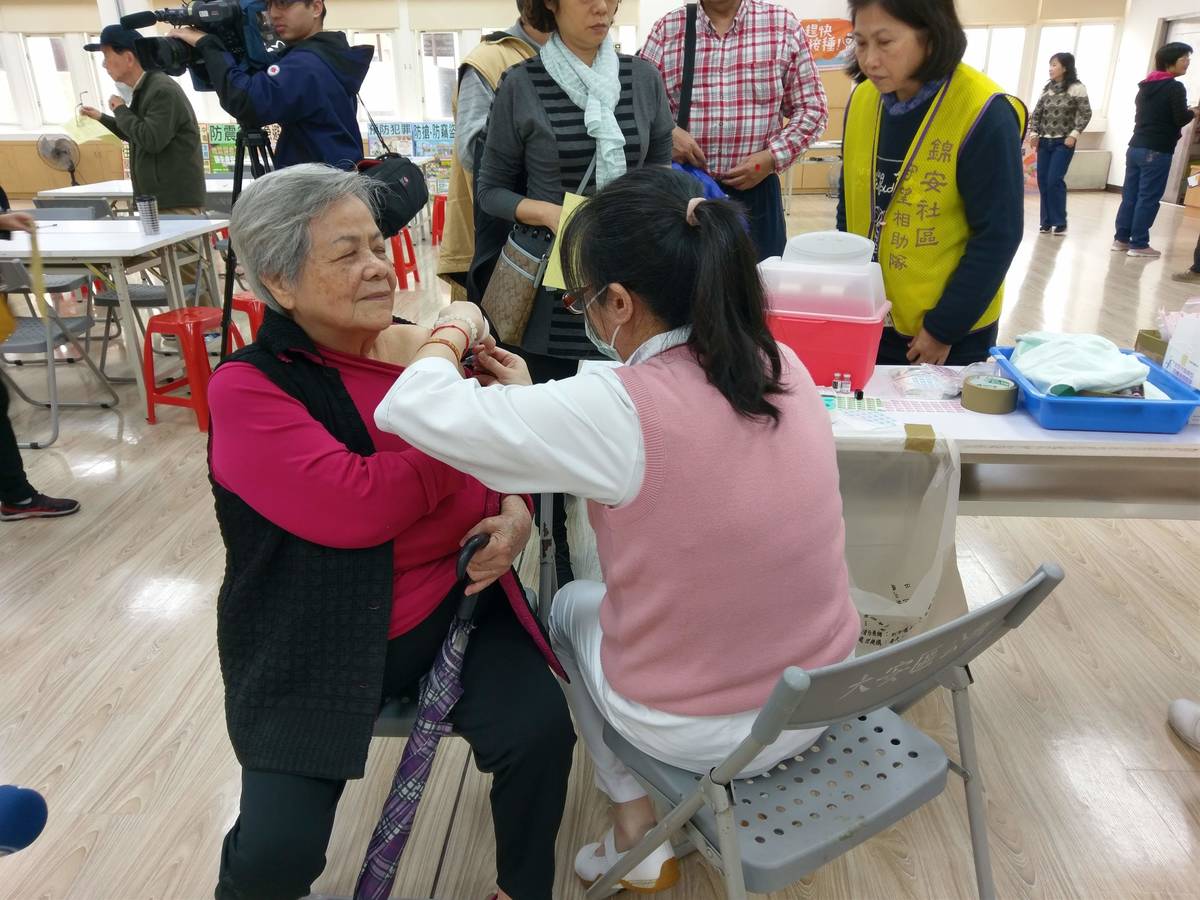 臺北市65歲以上長者免費接種肺炎鏈球菌疫苗