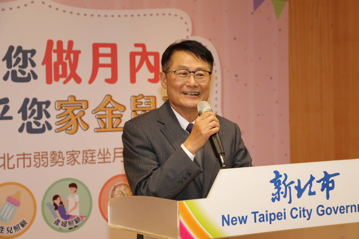 新北市副市長陳純敬說「弱勢家庭坐月子到宅服務」是新推出的友善婦幼政策