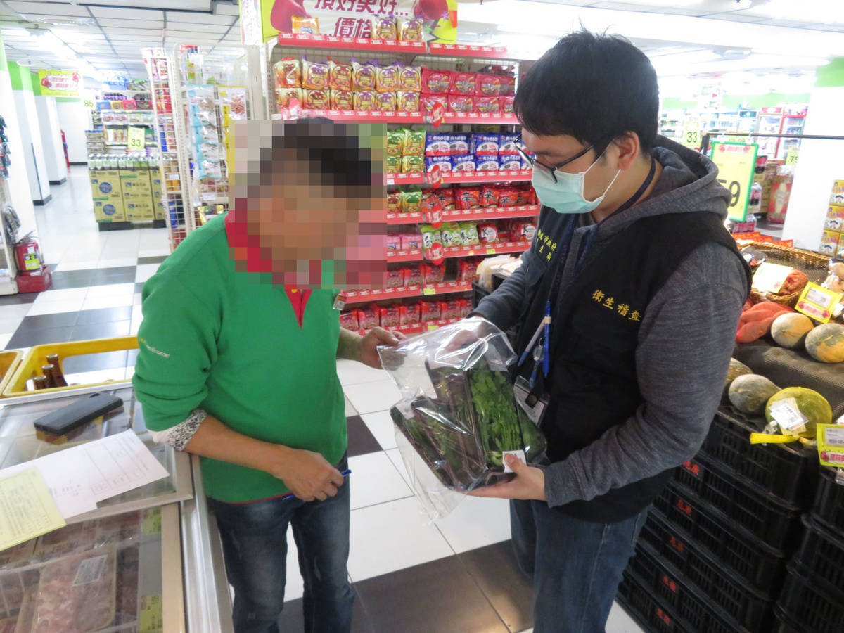 清明食品抽驗不合格項目，香菜