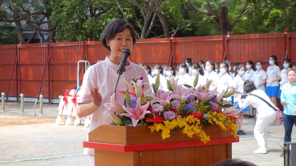 彰化高商校長粘淑真感謝教育部國教署補助興建廣藝館