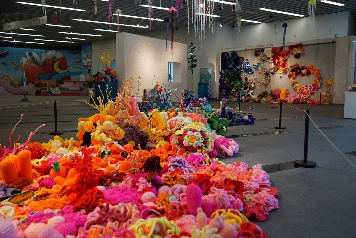 針織珊湖海洋教育特展展場