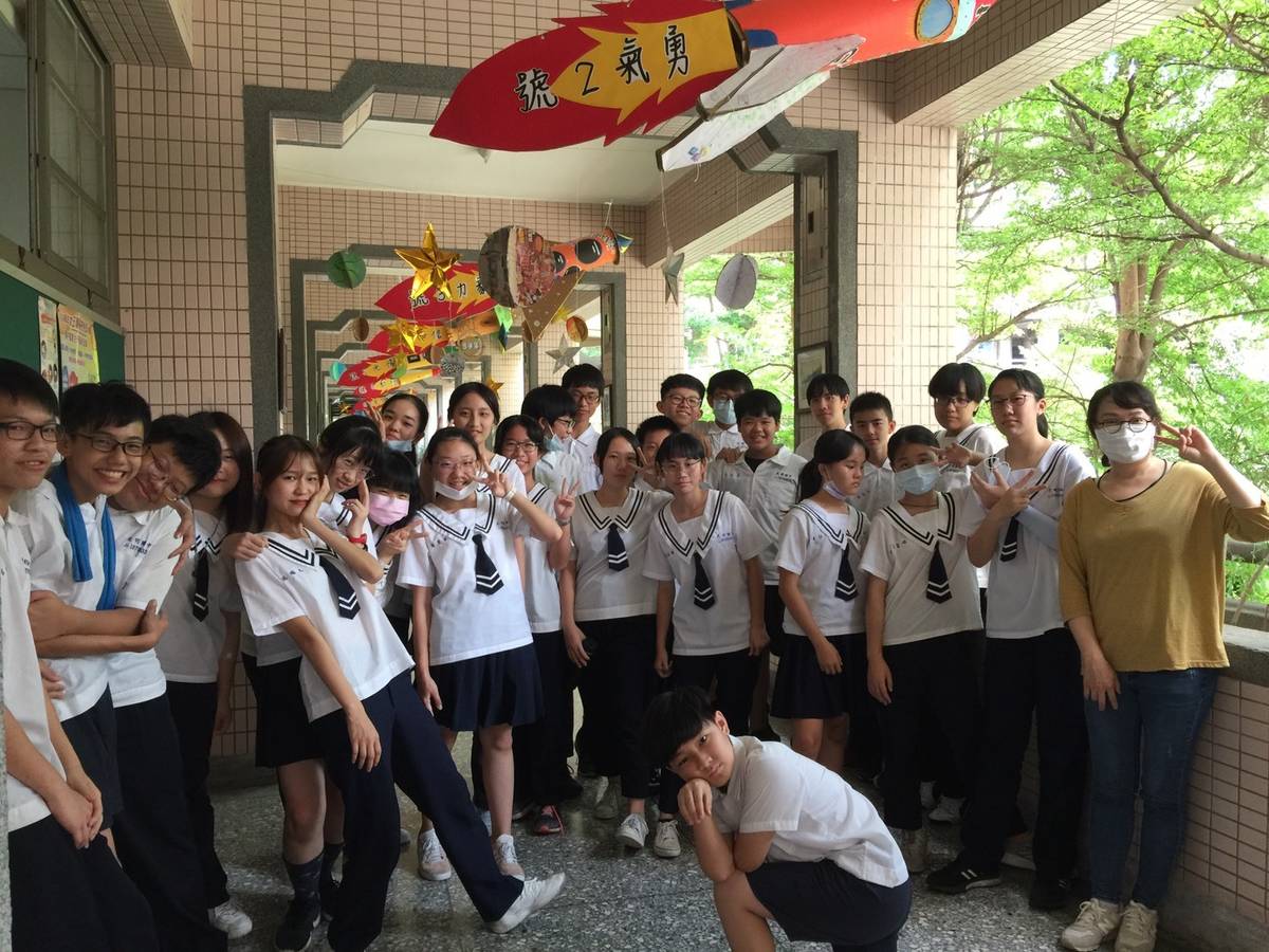 光明國中為會考生打造「祝福廊道」（圖片來源：光明國中）