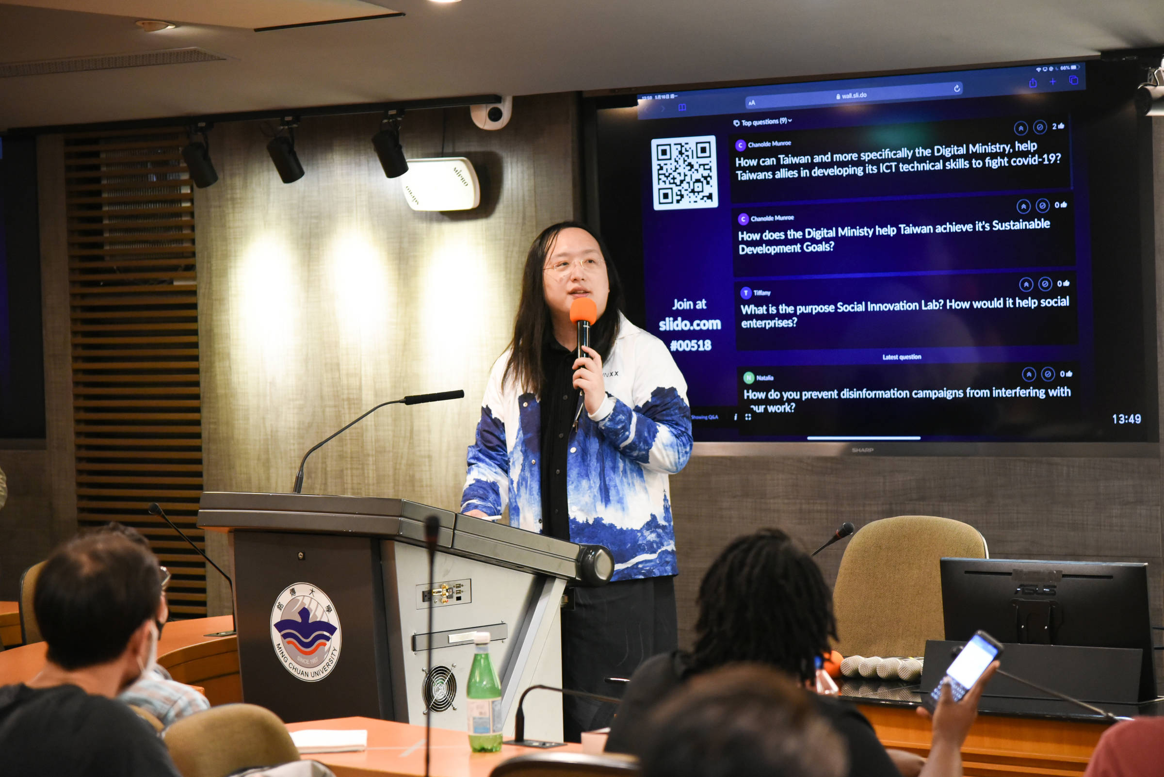唐鳳赴銘傳大學全英語演講談永續發展 文教新聞 國立教育廣播電臺