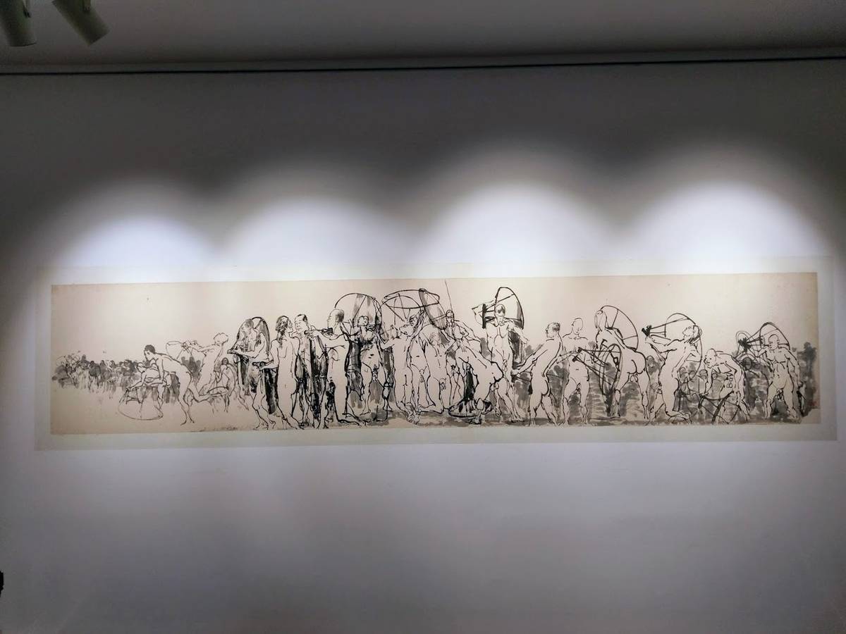 李奇茂大師的「律動」將水墨傳統筆法融合西洋速寫技巧