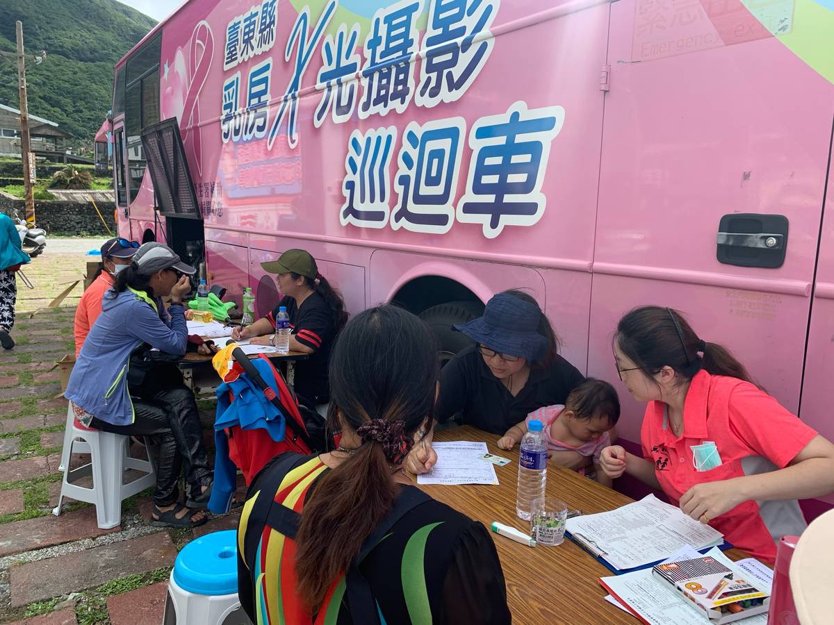 為照護離島地區婦女健康，臺東縣乳房X光攝影巡迴車前進蘭嶼鄉及綠島鄉，讓離島民眾能就近篩檢。