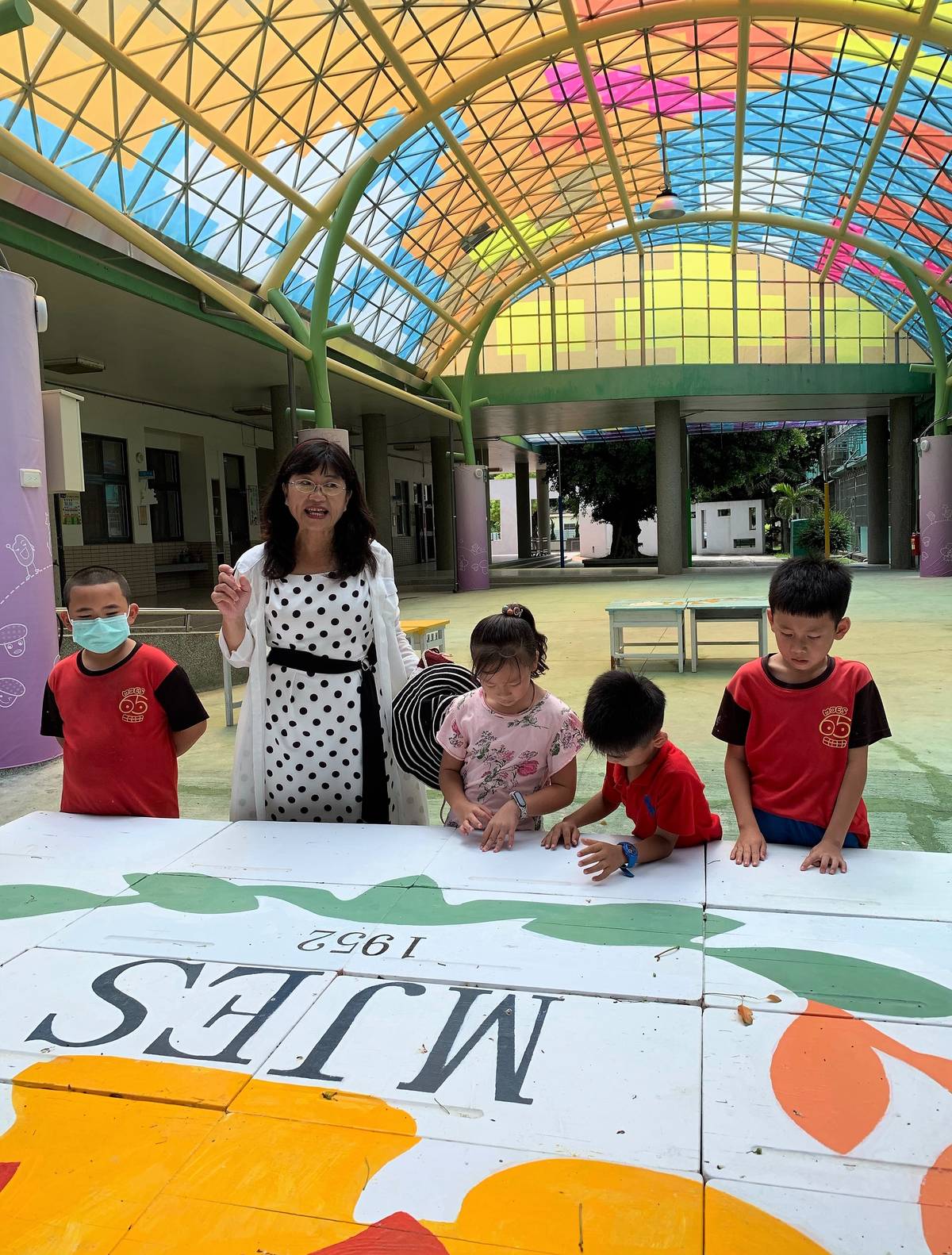 彰化縣竹塘鄉民靖國小實施美感教育並落實一年多將校園大改造(圖片來源：民靖國小)