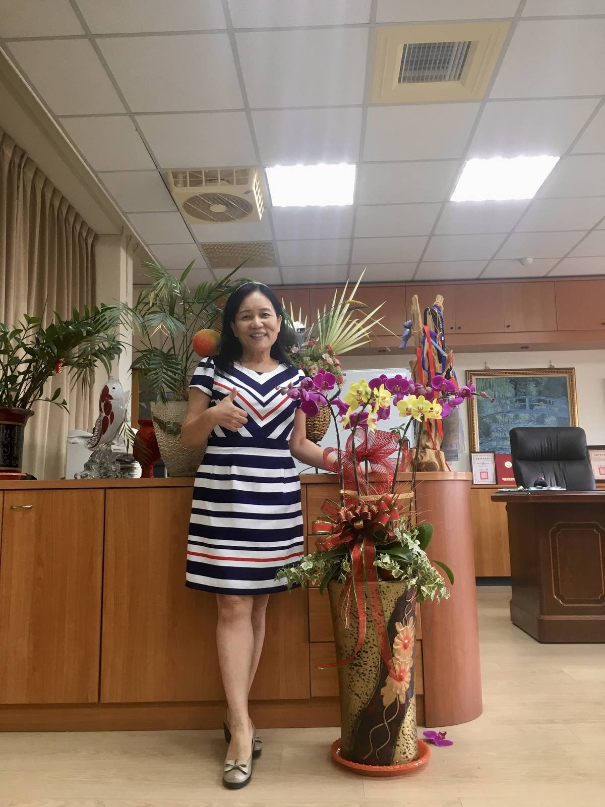 謝月香校長獲得教育部109年師鐸獎的肯定。