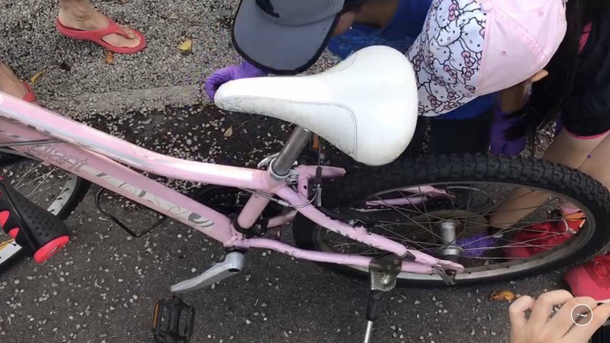 后里國小夏日樂學 ，學會簡單修理腳踏車