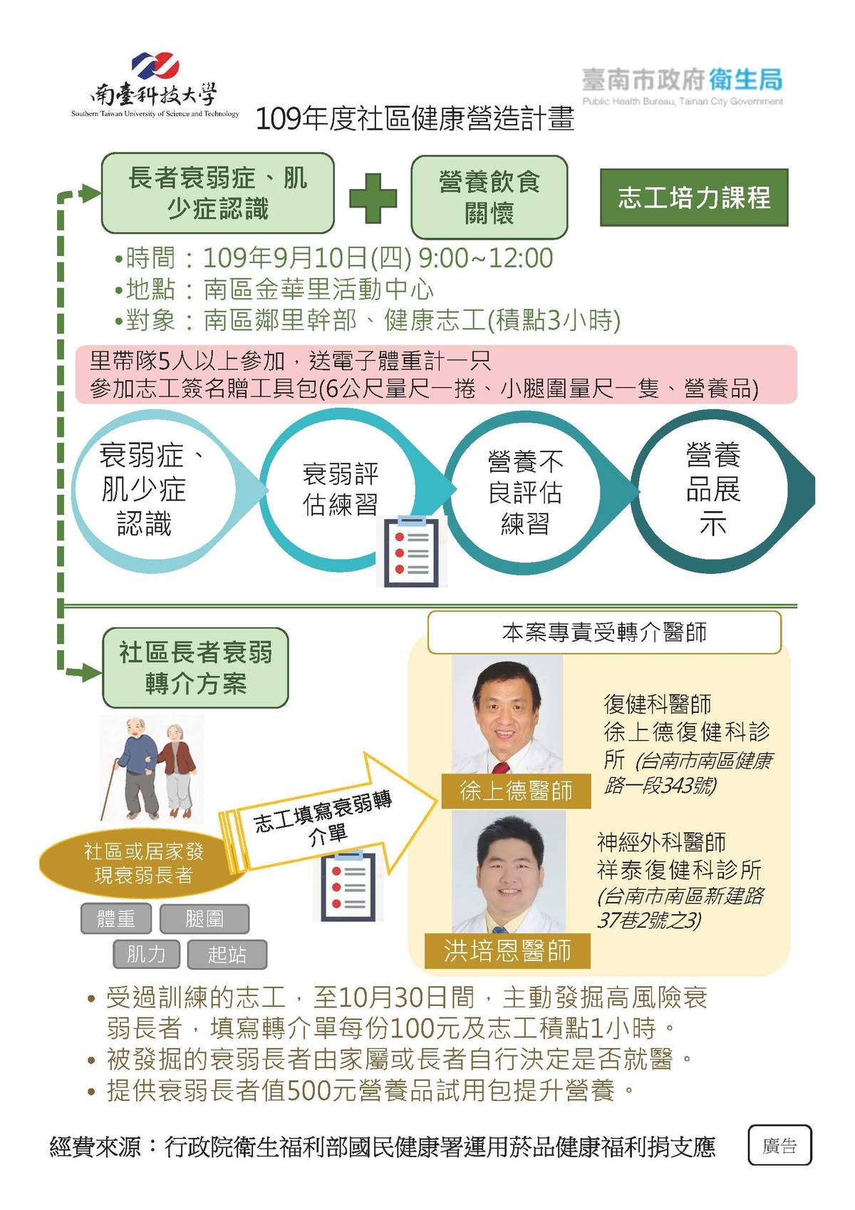 109年度社區健康營造計畫活動海報