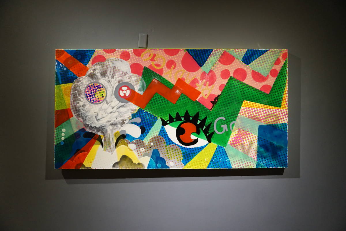 鄭元東老師的作品「砲擊準備」以3D列印做為媒材展現他對社會敏銳的觀察 (照片:虎尾科大)