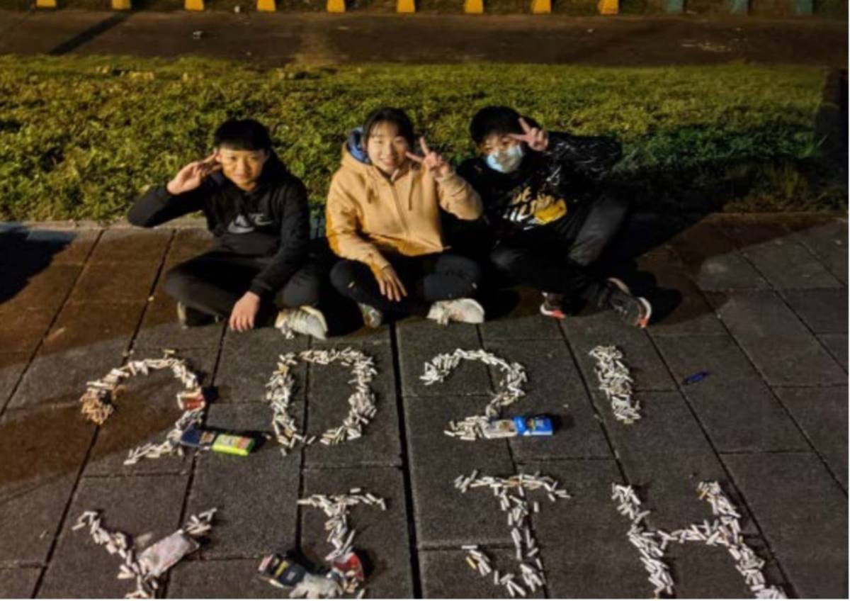 永吉國中學生自願發起河堤撿菸蒂活動