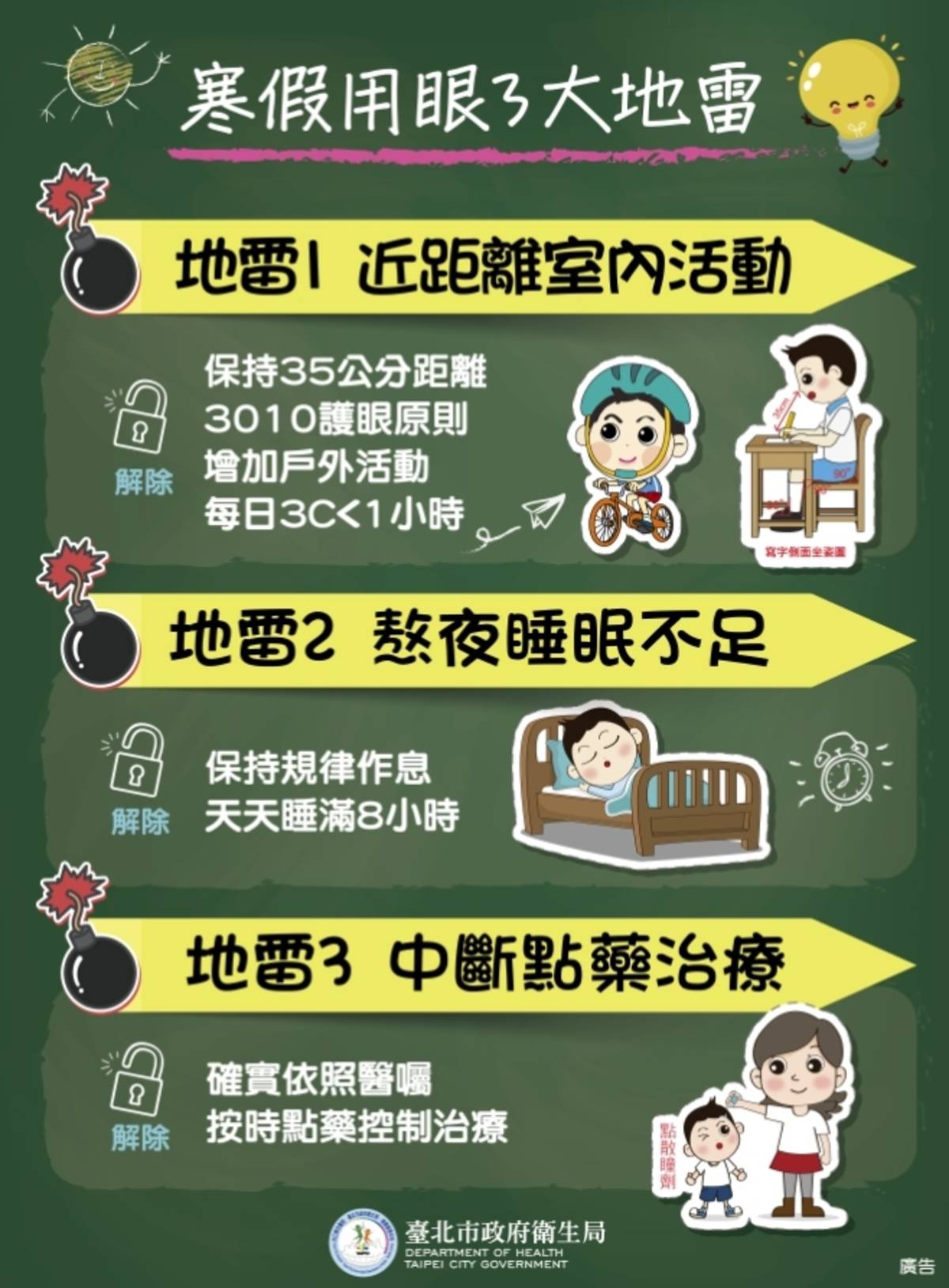 寒假用眼不踩雷，避免近視度數增加