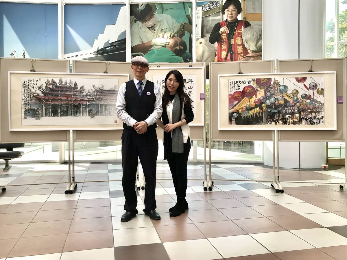王海峰、羅慧聯手 即日起永華市政中心展出古蹟書畫展