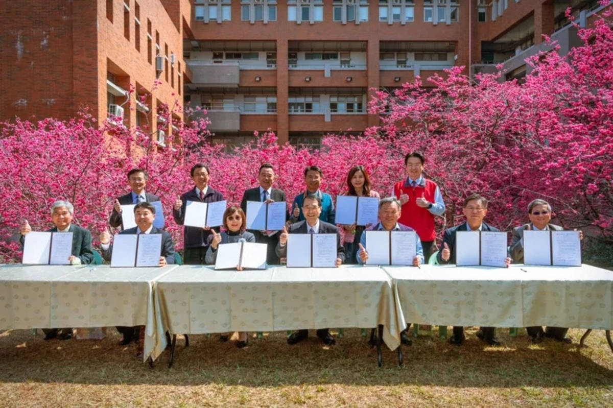 「櫻花聯盟」以暨大校內盛開的櫻花為表徵（圖片來源：暨南大學）