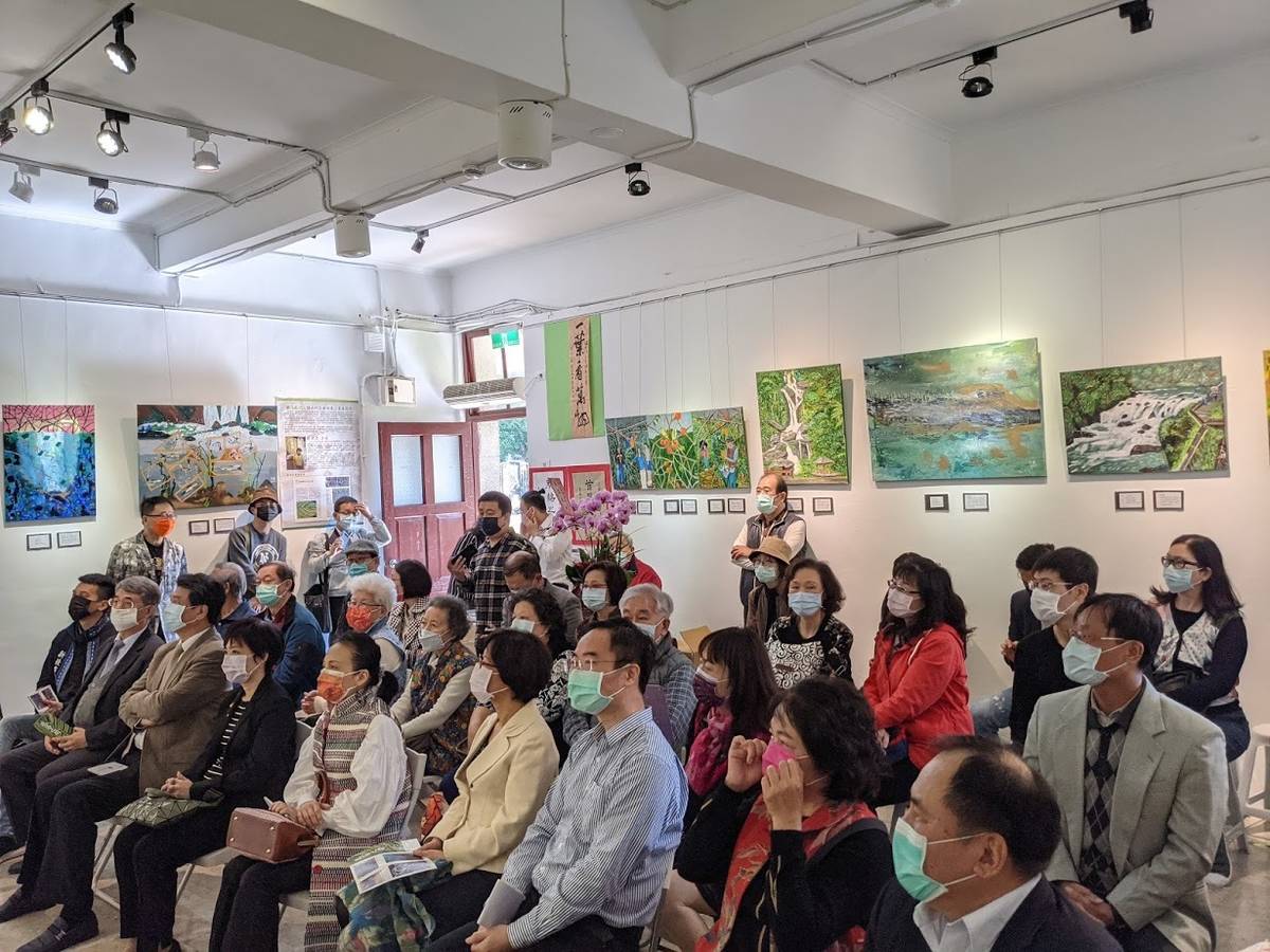蔣安國教授政界、學界友人蒞臨畫展開幕式