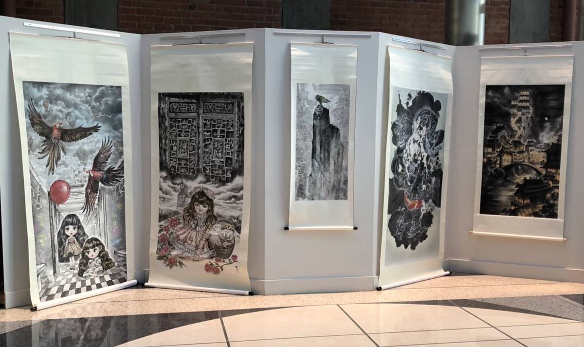 中正高中美術班藝術作品於美國鳳凰城市政大廳展出 