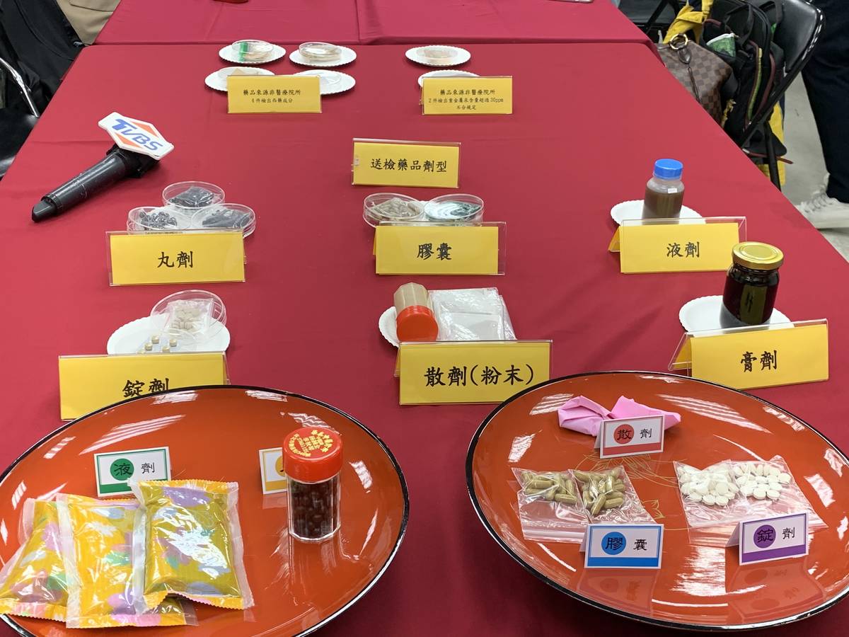 民眾送驗的中藥類型