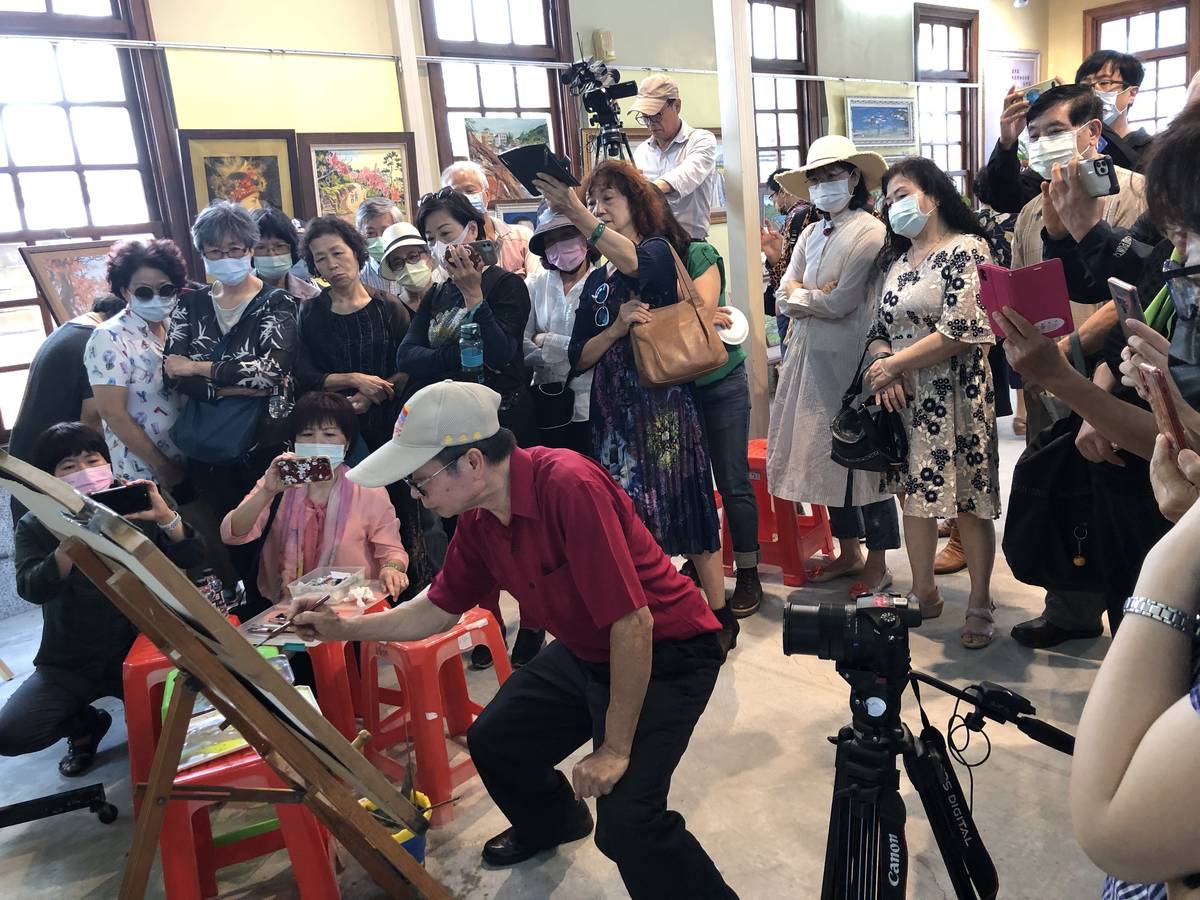 水彩大師劉木林現場示範創作