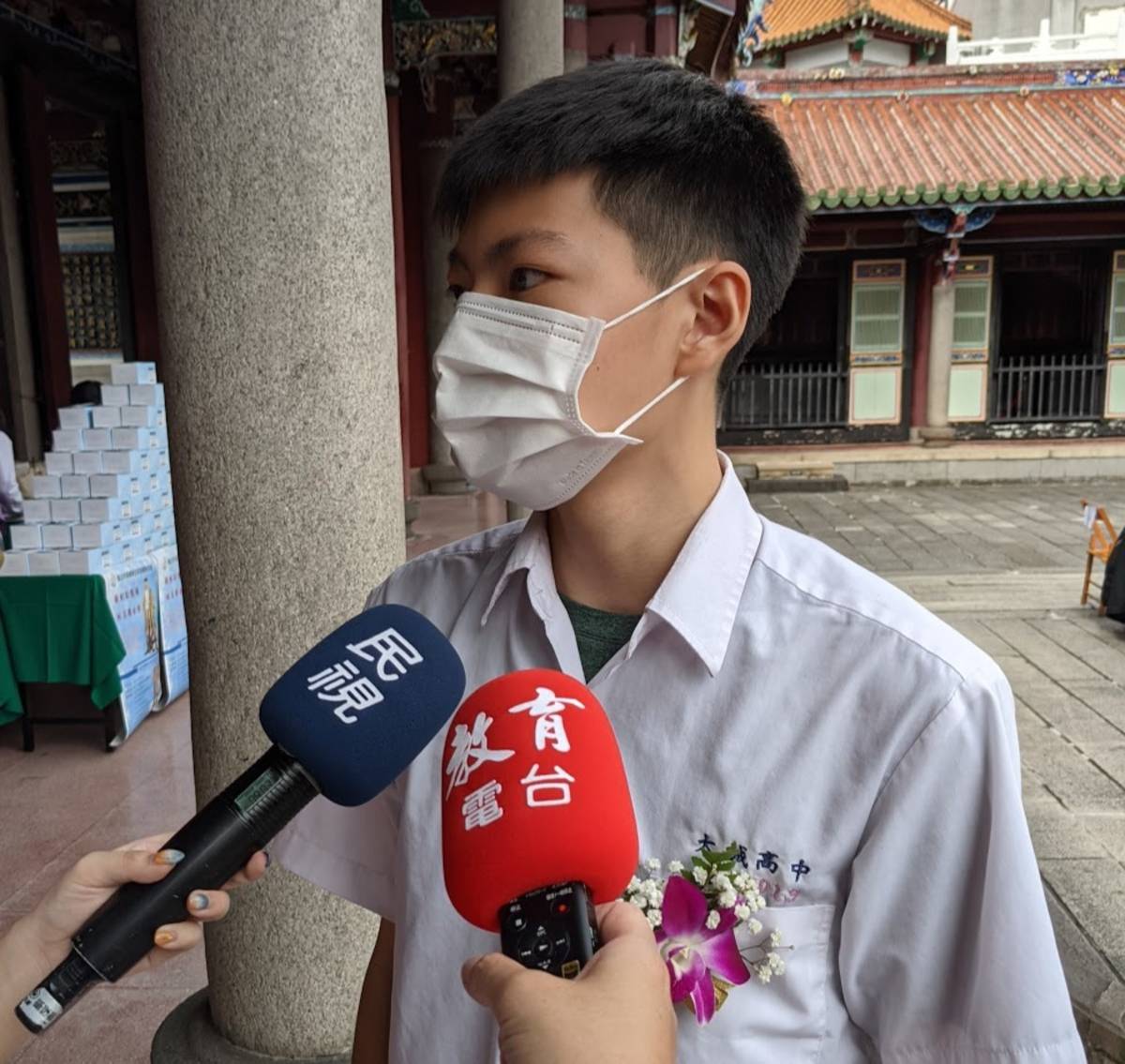 大誠高中楊邵程同學將以平常心上考場