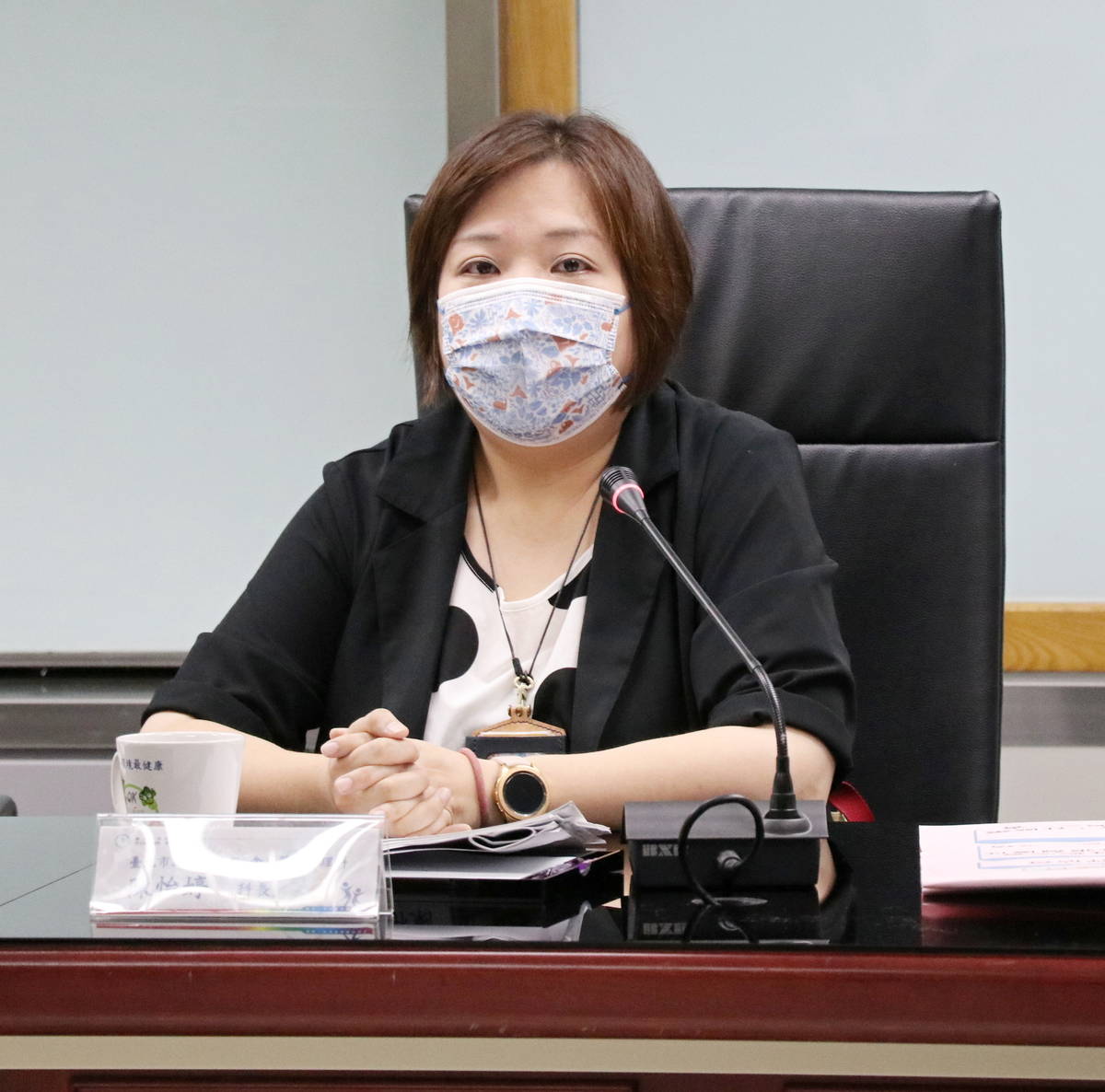 臺北市政府衛生局食品藥物管理科陳怡婷科長說明家庭藥師計畫服務內容