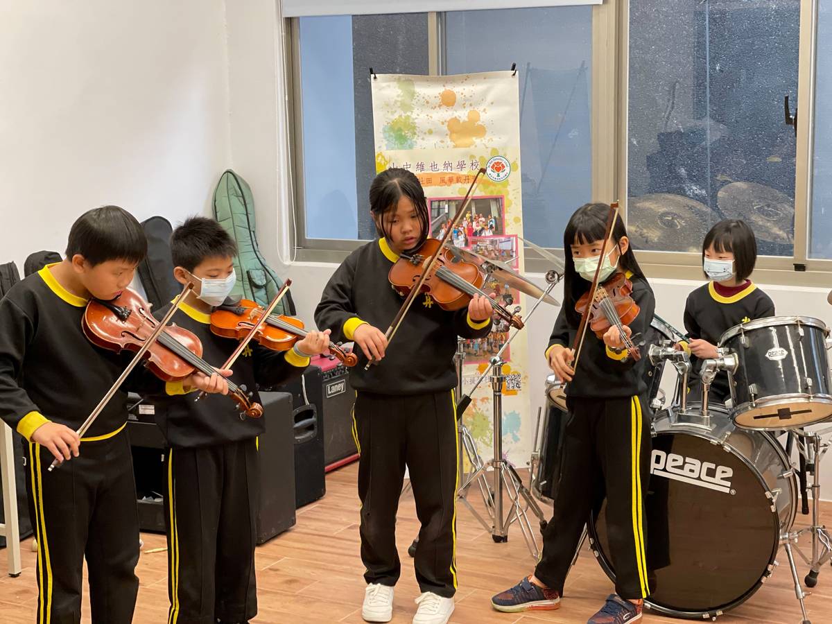 牡丹國小藝文教室的完工，給學生們樂團練習、表演及置放樂器的良好場地。