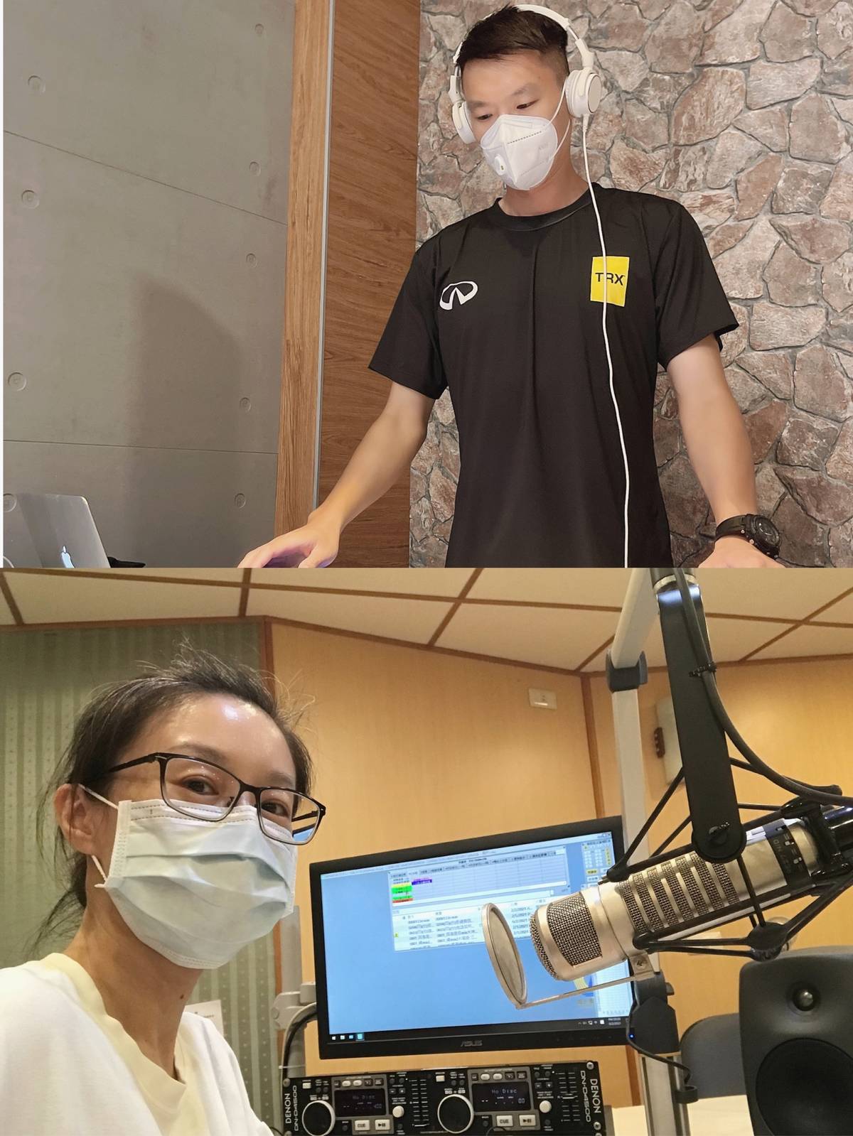 體育老師何宏胤與主持人線上合照