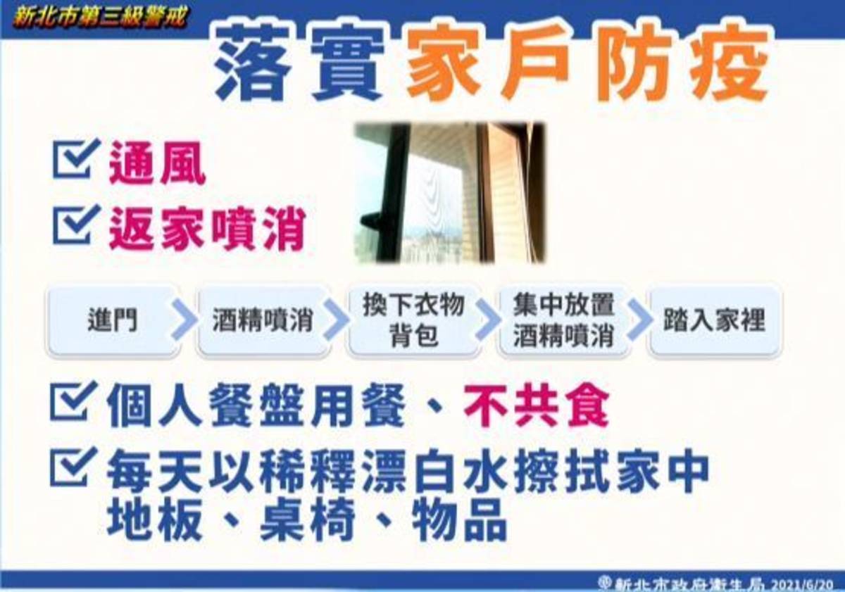 呼籲民眾落實家戶防疫工作