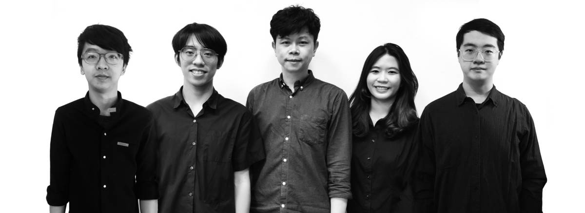 D&A Lab團隊成員：（左起）翁葉儒、陳宥豪、吳細顏、林育嘉、楊竣惟（圖片來源：聯合大學）