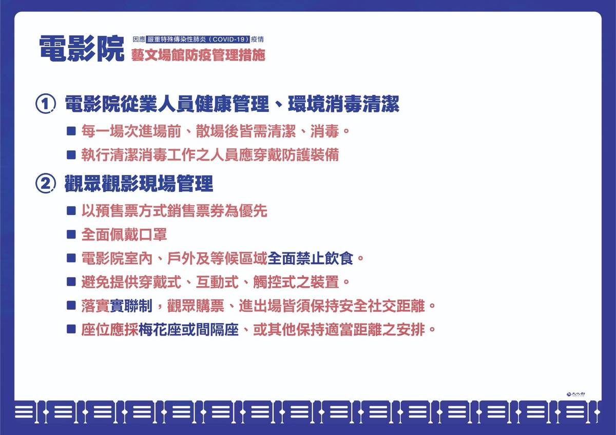 文化部微解封圖卡(指揮中心提供)