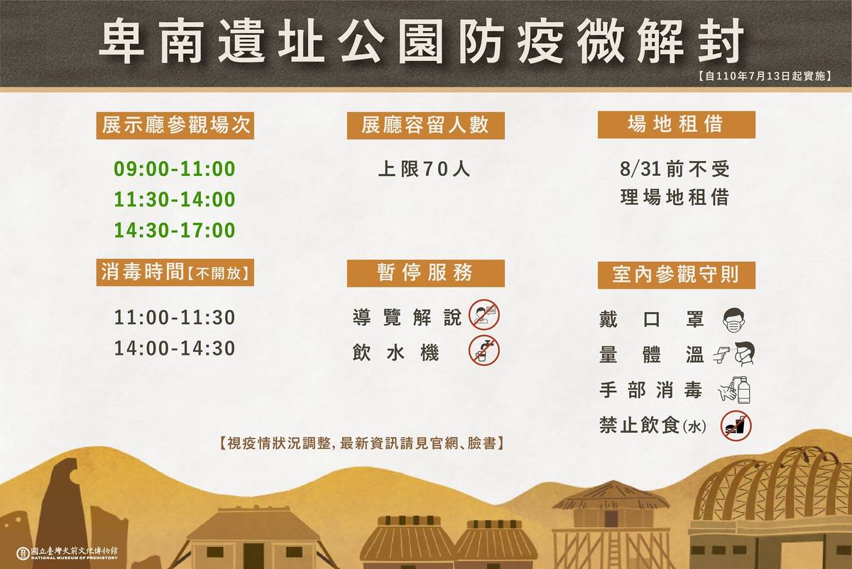 史前館所屬卑南遺址公園即日起有條件開放參觀。