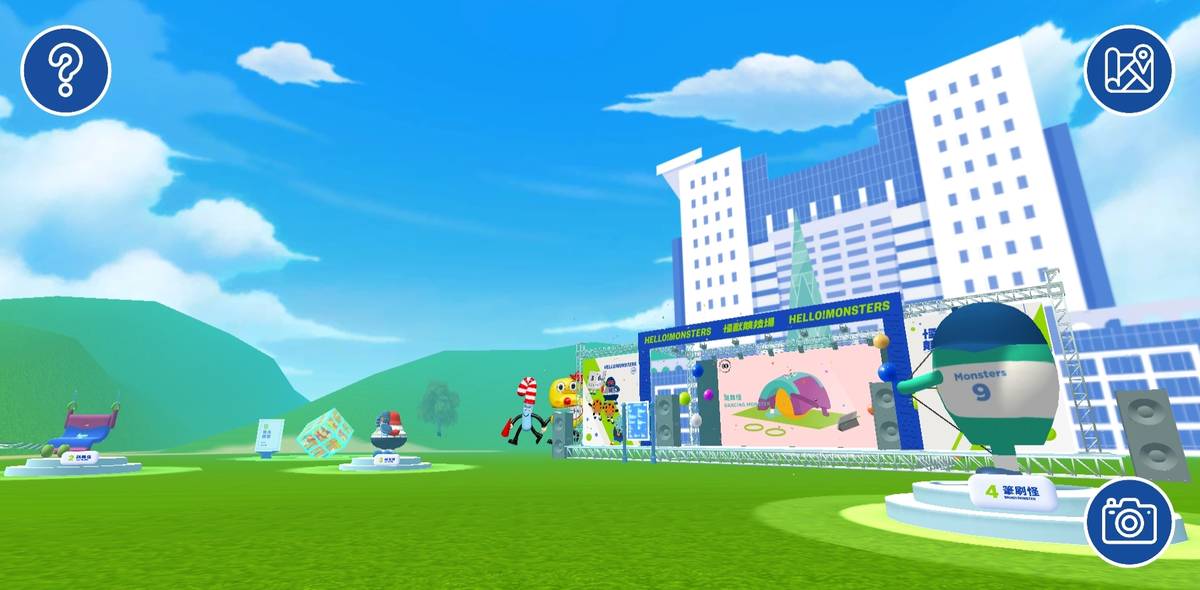 此次新北兒藝節打造全3D「WebVR怪獸奇幻草原」，讓大小朋友化身遊戲玩家，以第一人稱視角置身其中。
