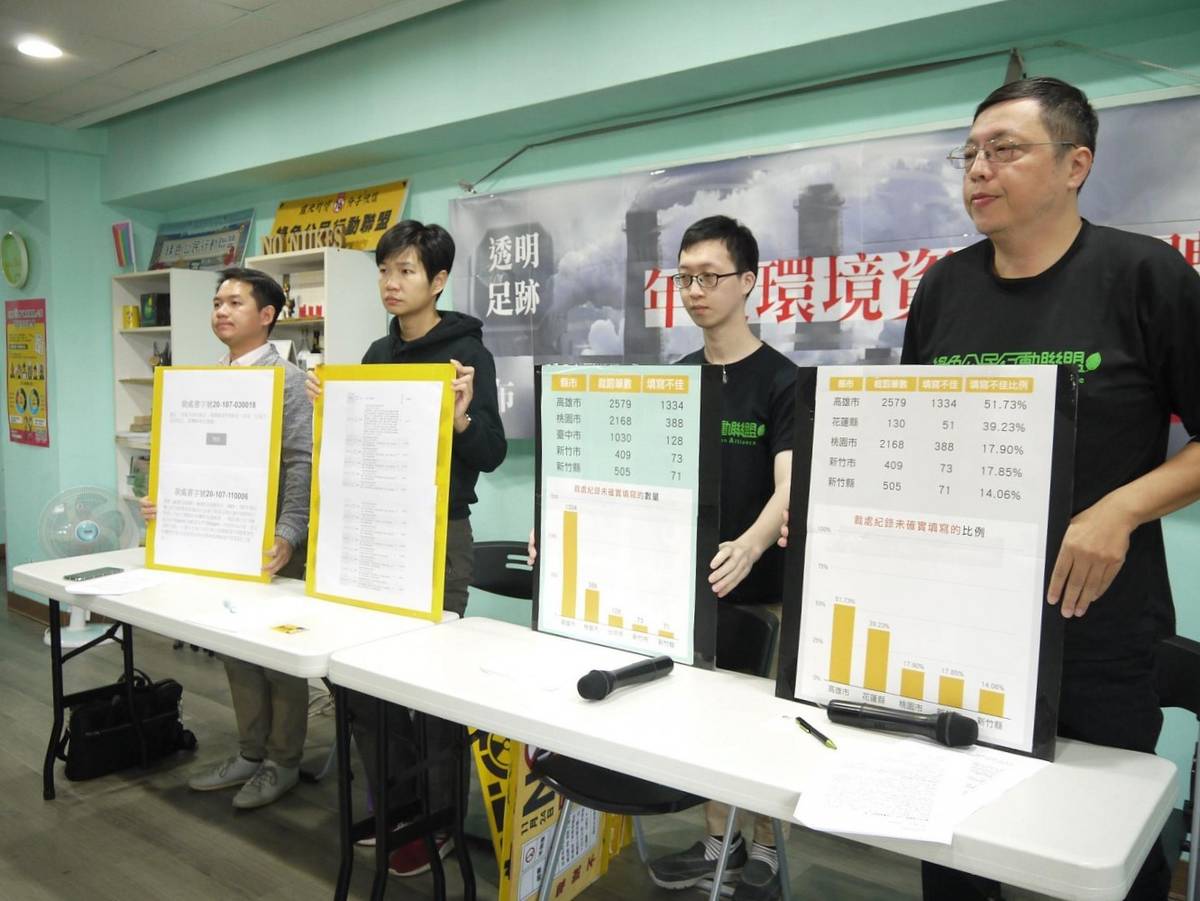 透明足跡盤點政府環境資訊公開情形，要求落實資訊透明(圖片由綠盟提供)