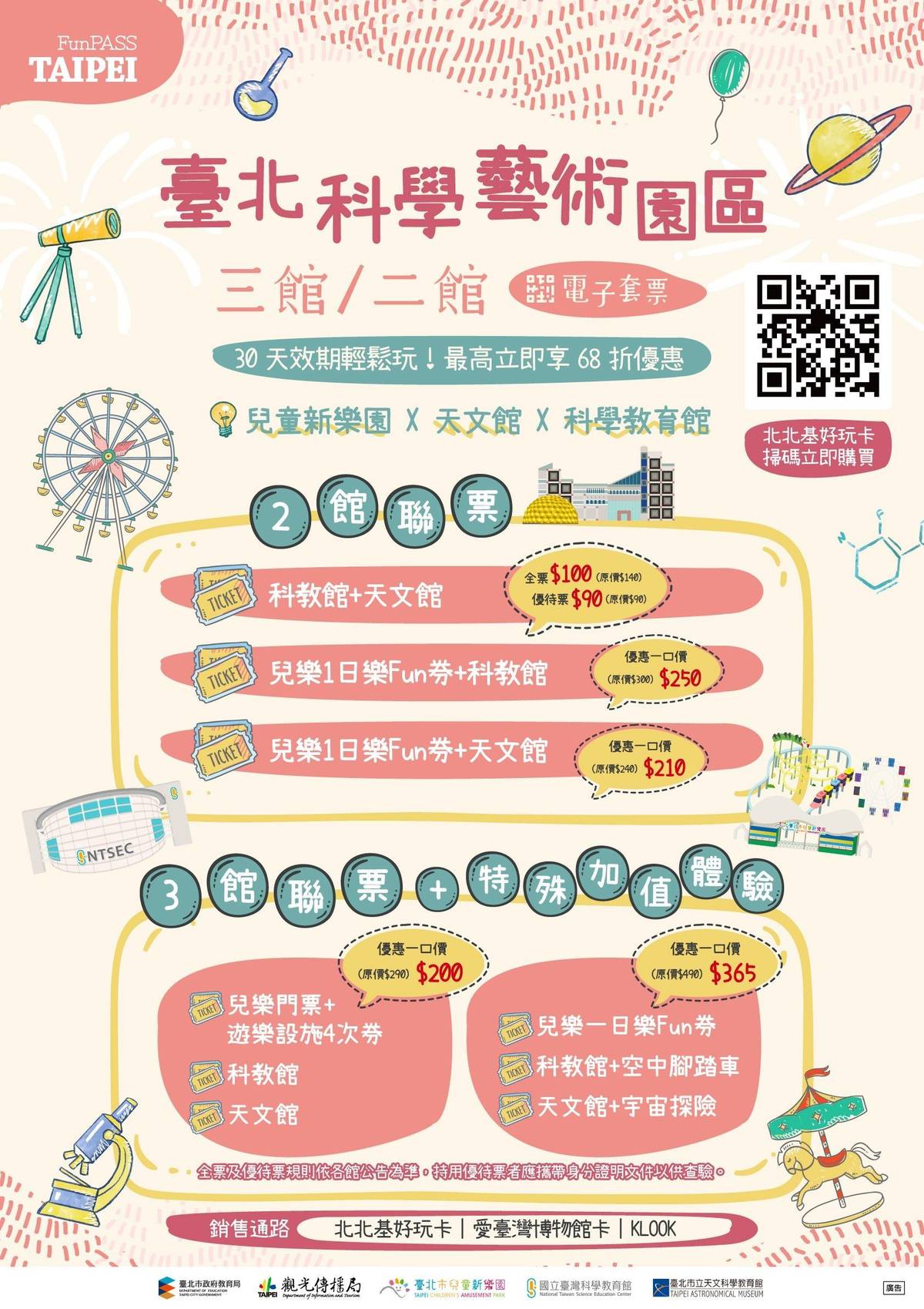  臺北科學藝術園區三館電子套票11月3日正式啟用