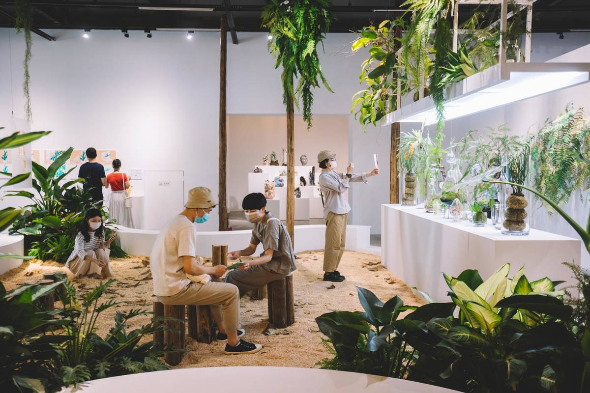 由花藝藝術家許登栗打造展場吸睛的植栽設計
