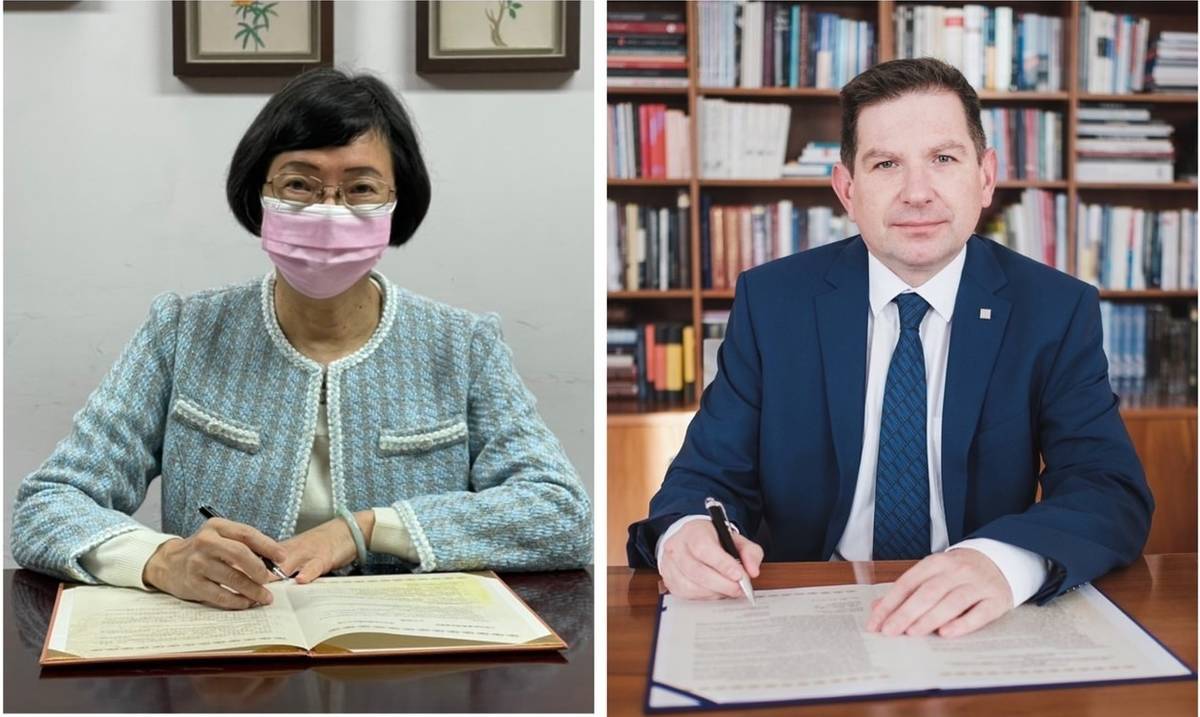 國家圖書館曾淑賢館長與捷克馬薩里克大學校長Martin_Bareš共同簽署第39個「臺灣漢學資源中心」協議書