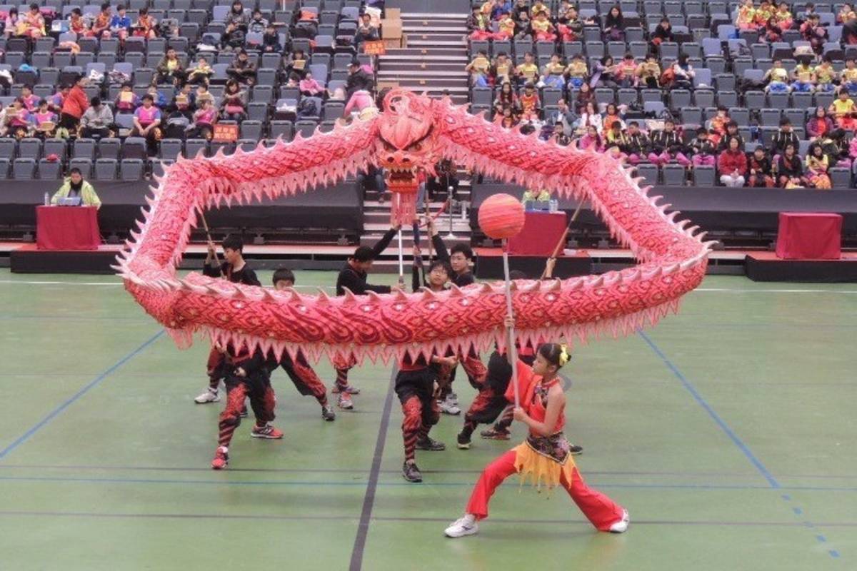 苗栗縣造橋國小舞龍隊。(體育署提供)