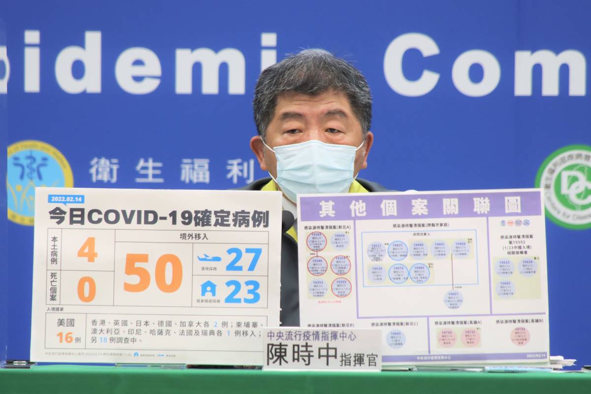 中央流行疫情指揮中心指揮官陳時中說明疫情(指揮中心提供)