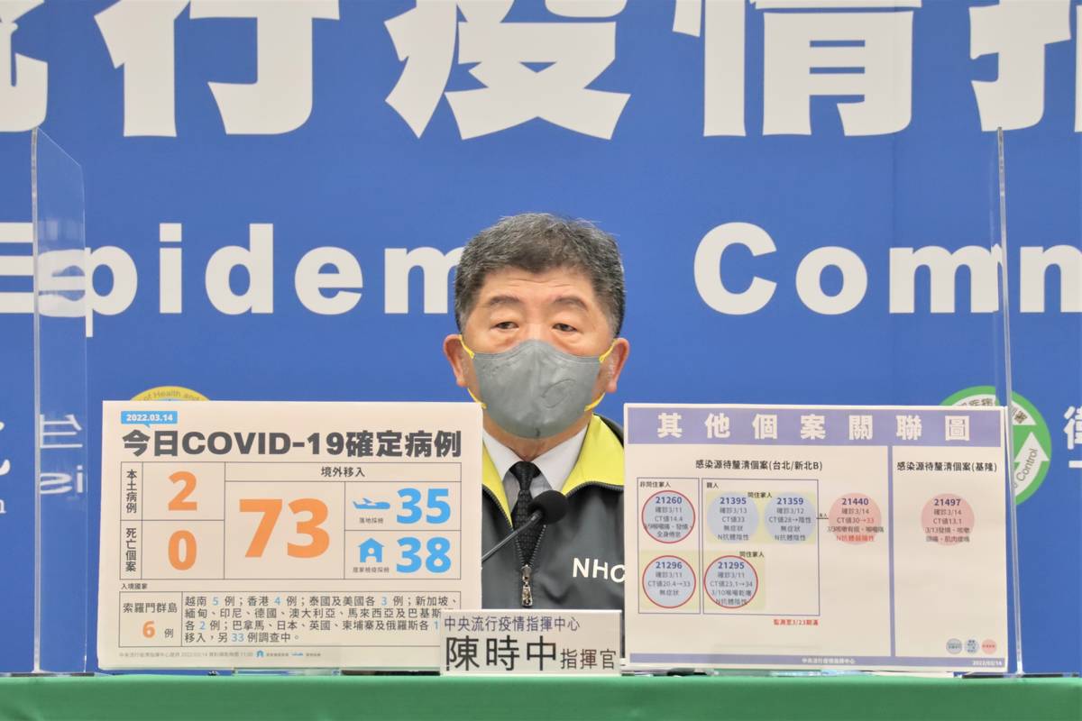 中央流行疫情指揮中心指揮官陳時中說明疫情(指揮中心提供)