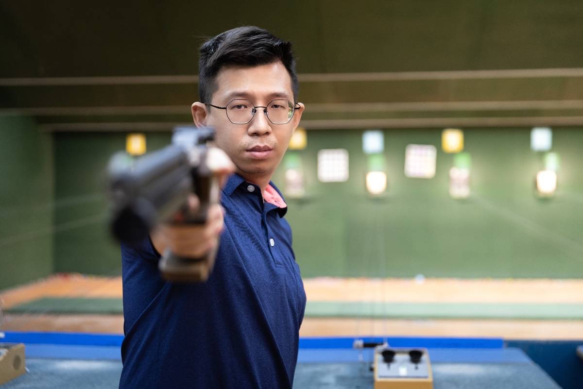 新北市身障運動代表隊射擊選手莊智傑