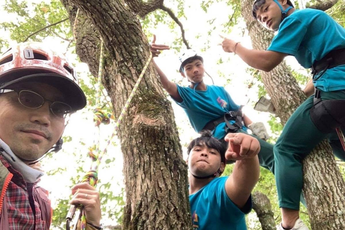 富北國中冒險教育帶學生攀樹