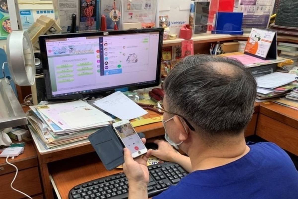 新北市動保處率先全國，推動讓居家照護者共居寵物可採用線上看診模式 (新北市動保處提供)