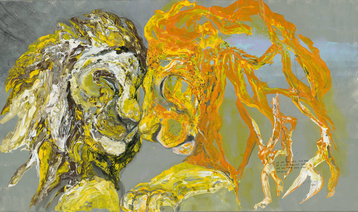 蔣友柏 - 一體兩面, 2022, 畫布, 複合媒材, 140x240cm.jpg
