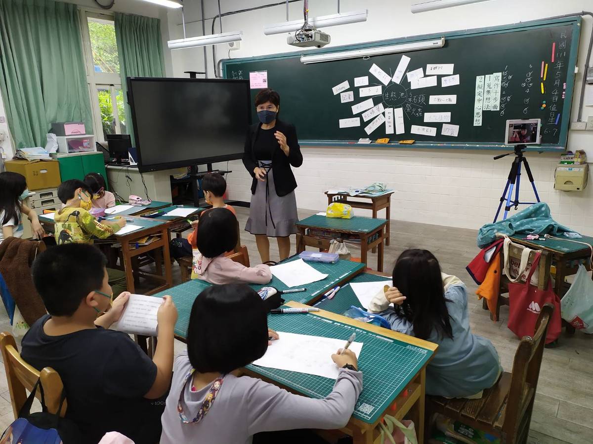 東山國小林秀雲校長使用心智圖授課