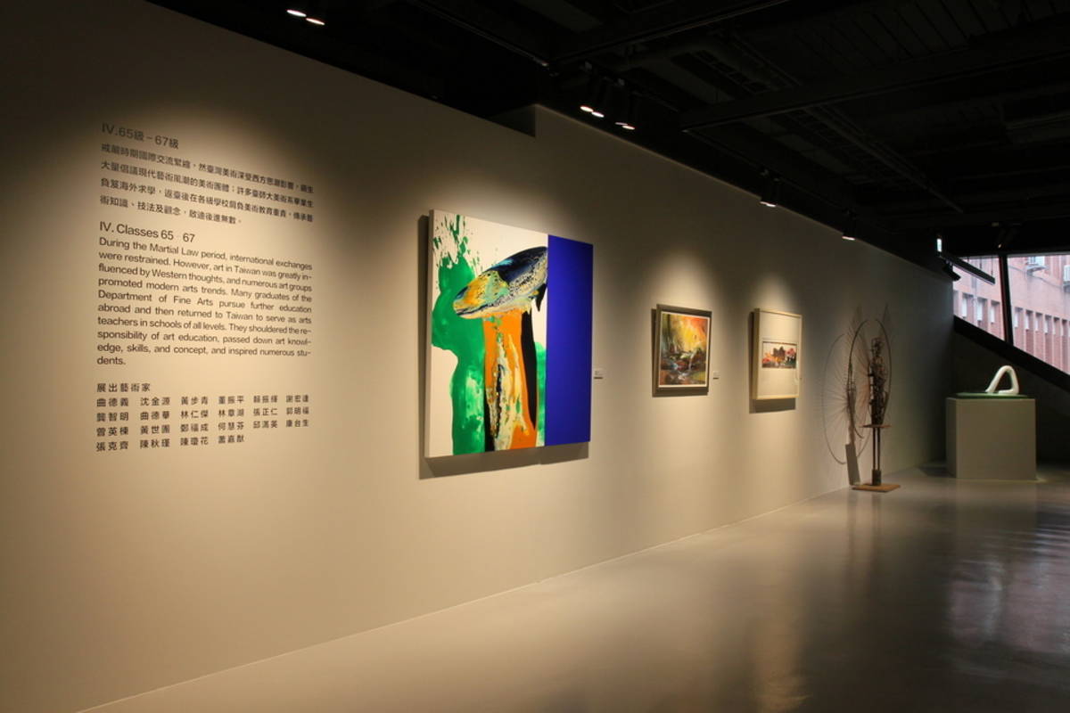 展覽以參展校友畢業級別分為五個展區 (臺師大提供)