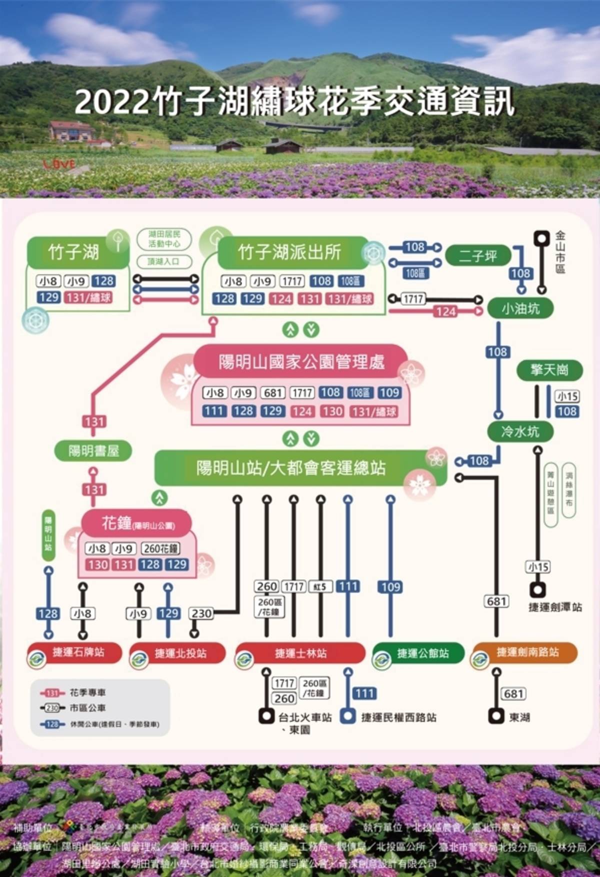 2022竹子湖繡球花季交通資訊