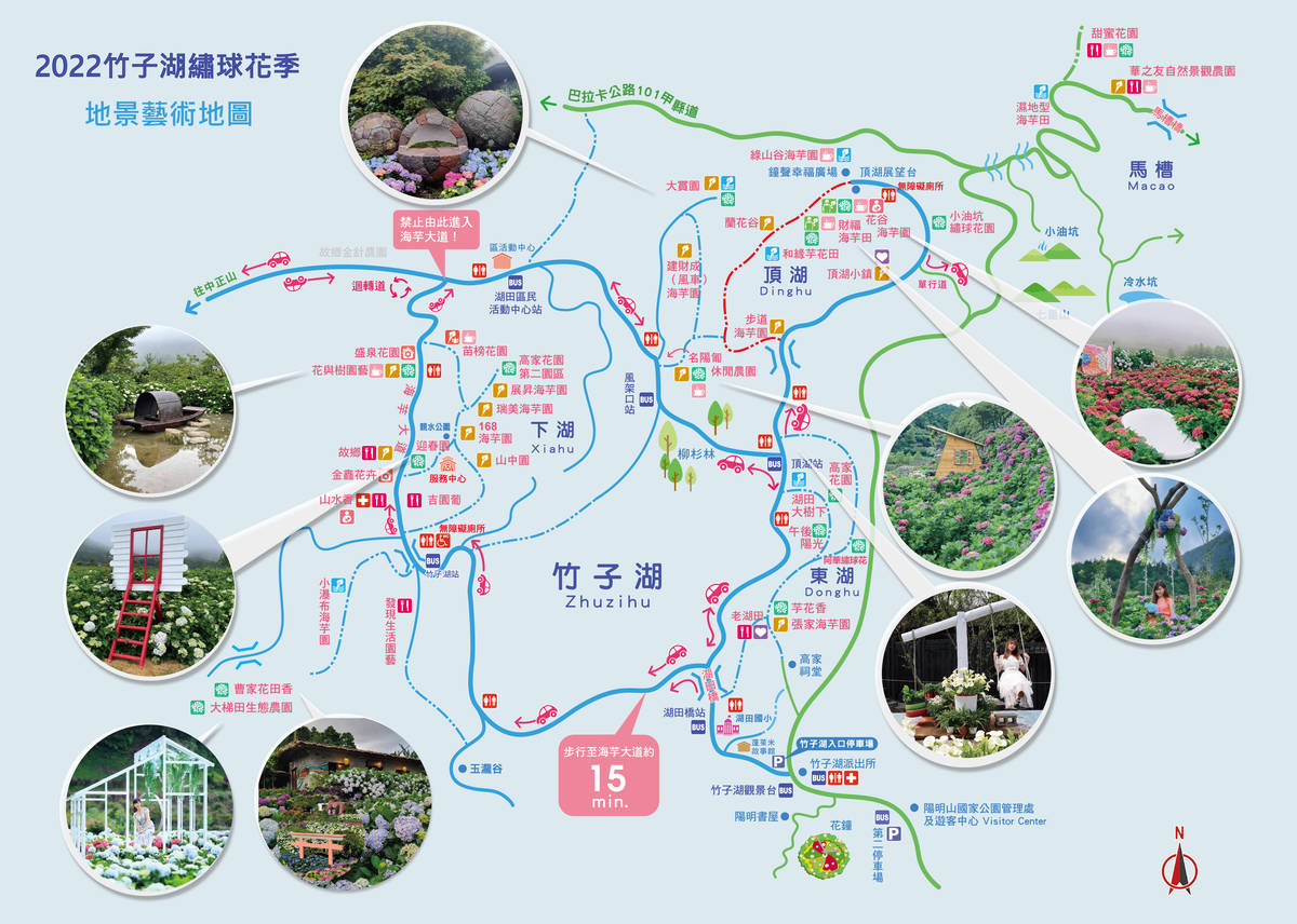 竹子湖繡球花季地景藝術地圖
