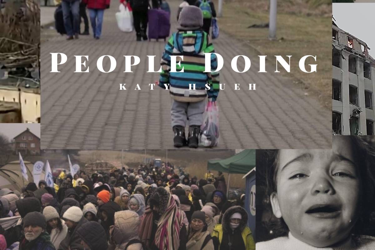 薛可親同學有感於戰火的殘酷所創作的《People Doing》歌曲於本次成果展公開發表
