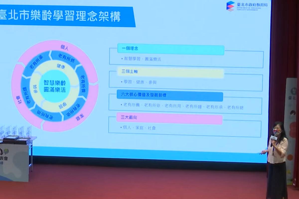 臺北市頒布「臺北市樂齡學習白皮書」，以「智慧樂齡、圓滿樂活」為核心理念