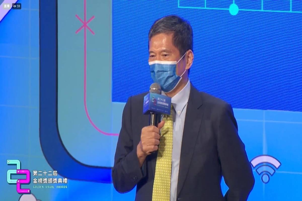 金視獎頒獎典禮上文化部長李永得致詞